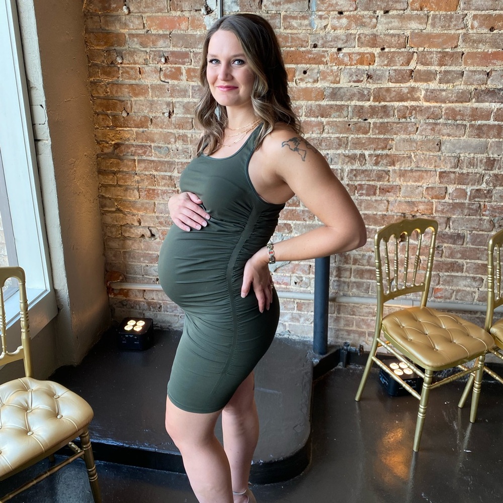 WOMANS BLANQI MATERNITY BODYCON DRESS SIZE S/M